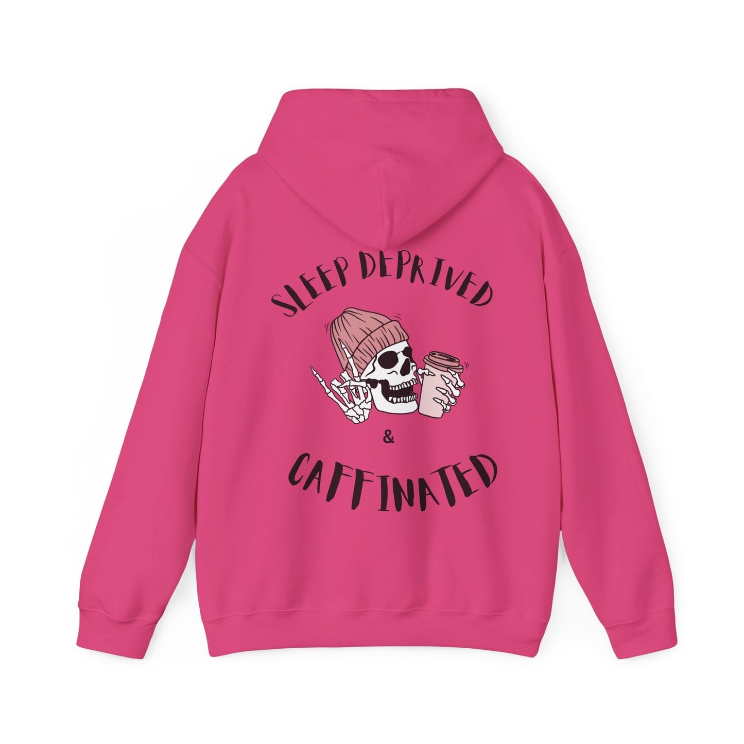 Sleep deprived and caffeinated skull hoodie!
