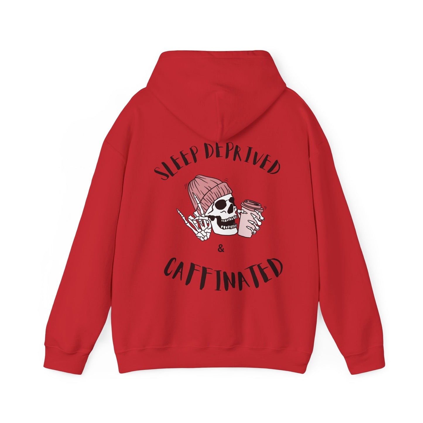 Sleep deprived and caffeinated skull hoodie!