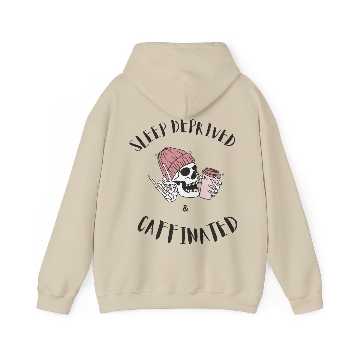 Sleep deprived and caffeinated skull hoodie!