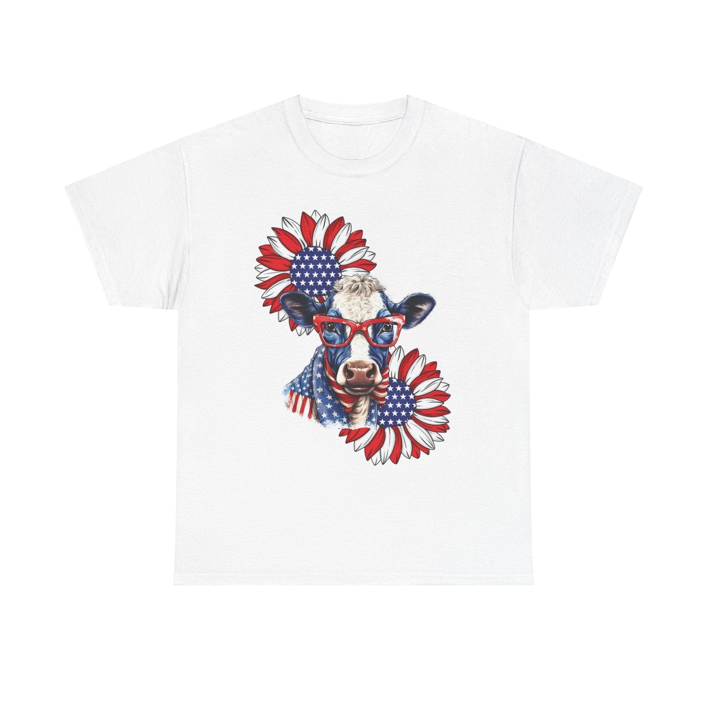 Red,White,Blue Cow T