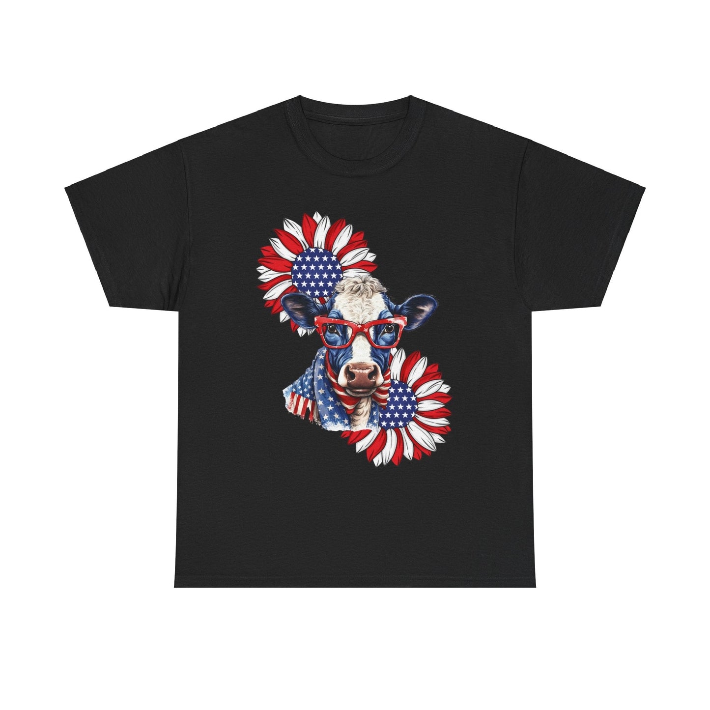 Red,White,Blue Cow T